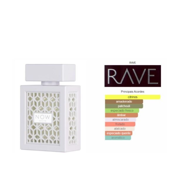 Perfume compartilhável unissex Now Rave White