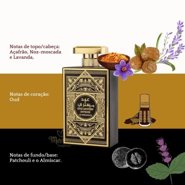 Perfume árabe Oud Mystery Intense da Al Wataniah